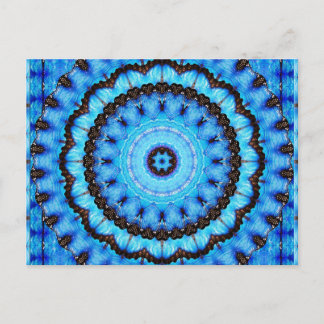 Carte Postale Papillon bleu Mandala