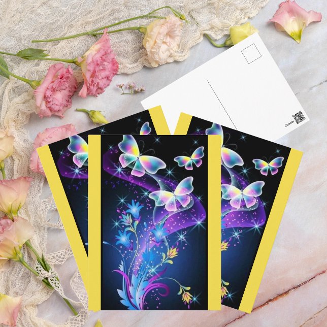Carte Postale Papillon bleu pourpre (Créateur téléchargé)