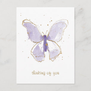 Carte Postale Papillon d'aquarelle Lavender