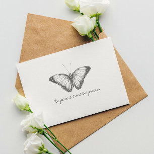 Carte Postale Papillon d'aquarelle Vintage Monarch