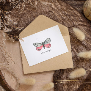 Carte Postale Papillon d'aquarelle Vintage Monarch