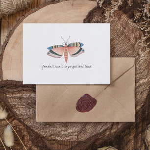 Carte Postale Papillon d'aquarelle Vintage Monarch