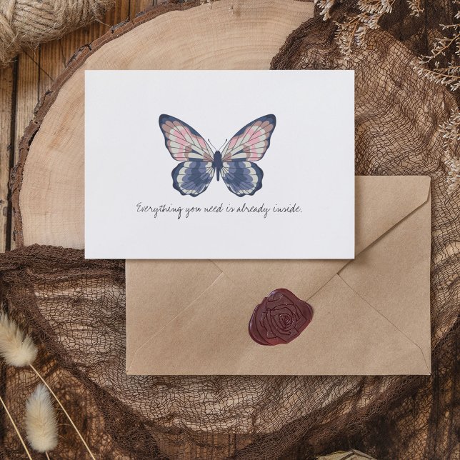 Carte Postale Papillon d'aquarelle Vintage Monarch (Monarch Vintage Watercolor Butterfly Postcard)