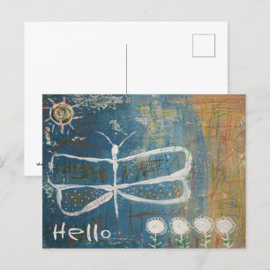 Carte Postale Papillon d'art brut