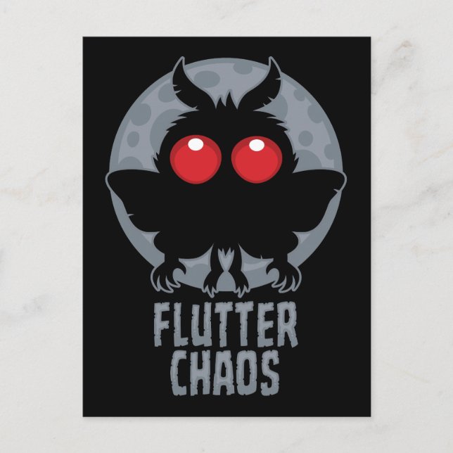 Carte Postale Papillon de Chaos Mothman Légende Cryptique (Devant)