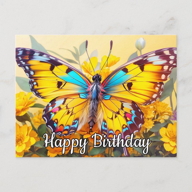 Carte Postale Papillon de design coloré magnifique (Devant)
