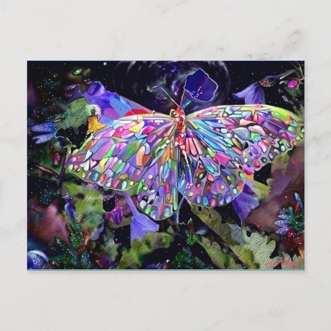 Carte Postale Papillon de jardin secret (Devant)