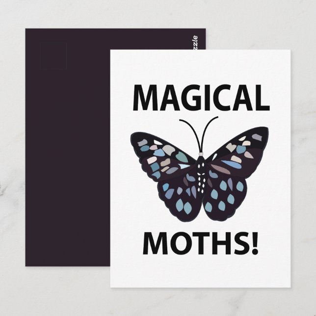 Carte Postale Papillon de nuit Papillons magiques (Devant / Derrière)