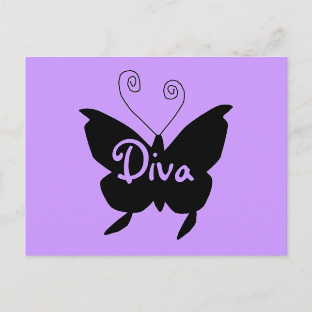 Carte Postale Papillon Diva (Devant)