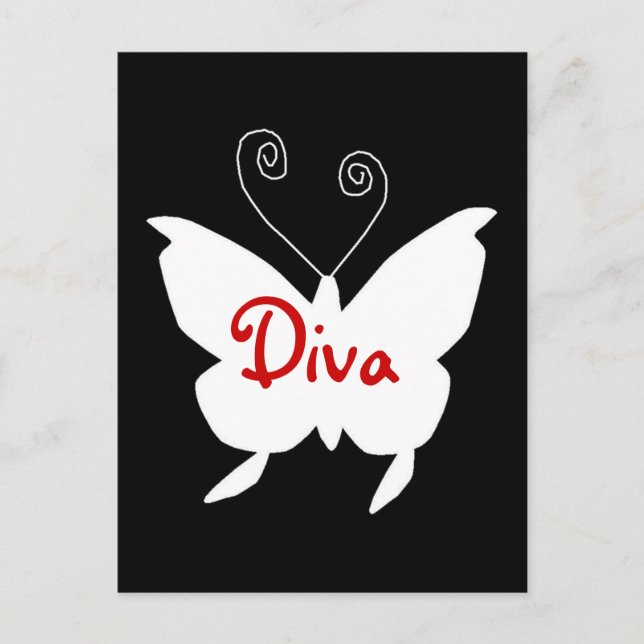 Carte Postale Papillon Diva I (Devant)
