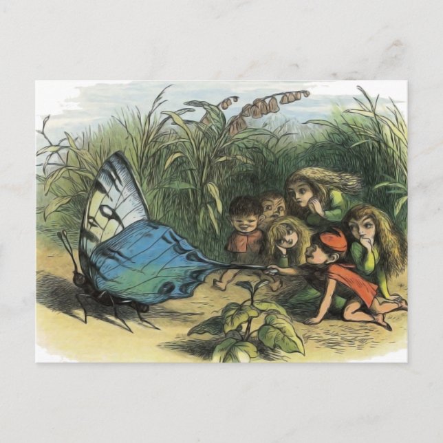 Carte Postale Papillon Elf Art Cute Elves Papillons (Devant)