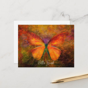 Carte postale papillon fantaisie