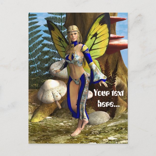 Carte Postale Papillon Fée (Devant)