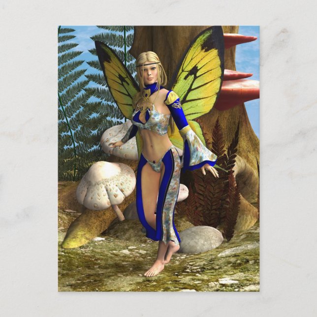 Carte Postale Papillon Fée (Devant)