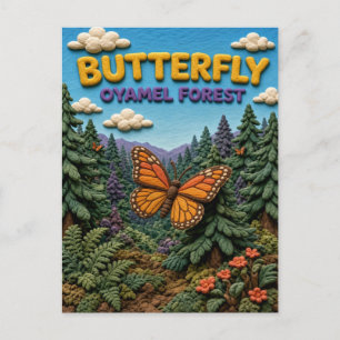 Carte Postale Papillon Forêt Oyamel Moderne KlayKoo