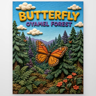 Carte Postale Papillon Forêt Oyamel Moderne KlayKoo