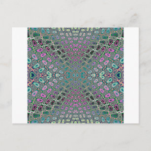 Carte Postale Papillon Hologramme multicolore Fractal Abstrait