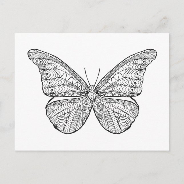 Carte Postale Papillon inspiré (Devant)