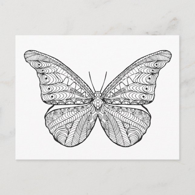 Carte Postale Papillon inspiré (Devant)