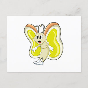 Carte Postale Papillon jaune