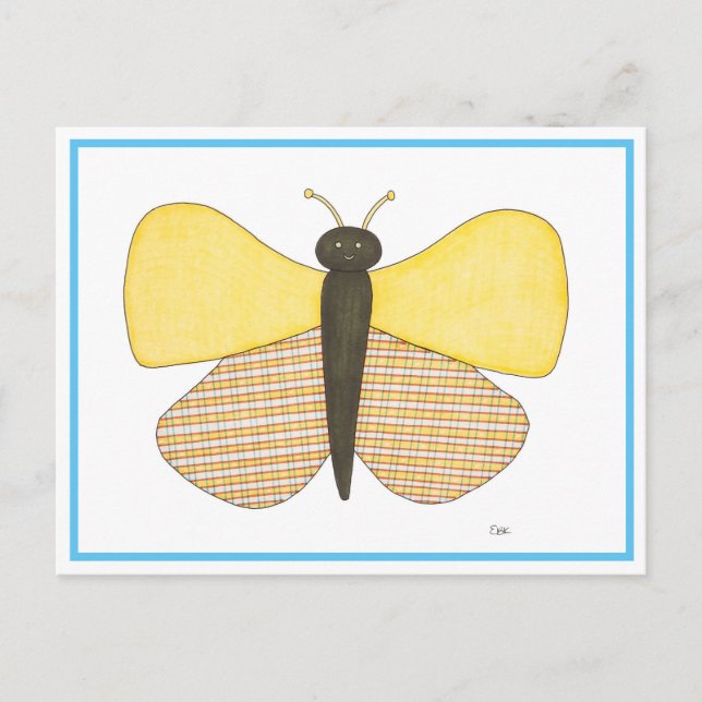 Carte postale Papillon Joyeux (Devant)
