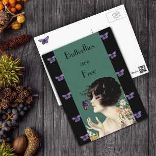 Carte postale Papillon Lady