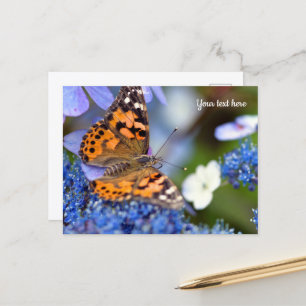 Carte postale Papillon Lady peinte