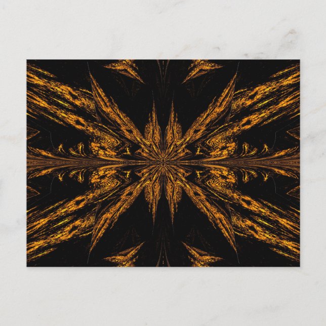 Carte Postale Papillon Lumière Dorée (Devant)