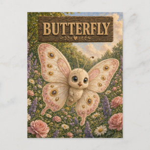 Carte Postale Papillon Mignon Livre pour Bébé Nursery Animal