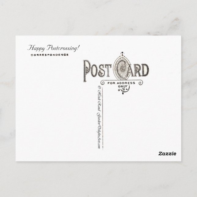 Carte Postale Papillon monarque et coquelicot de Californie - Ca (Dos)