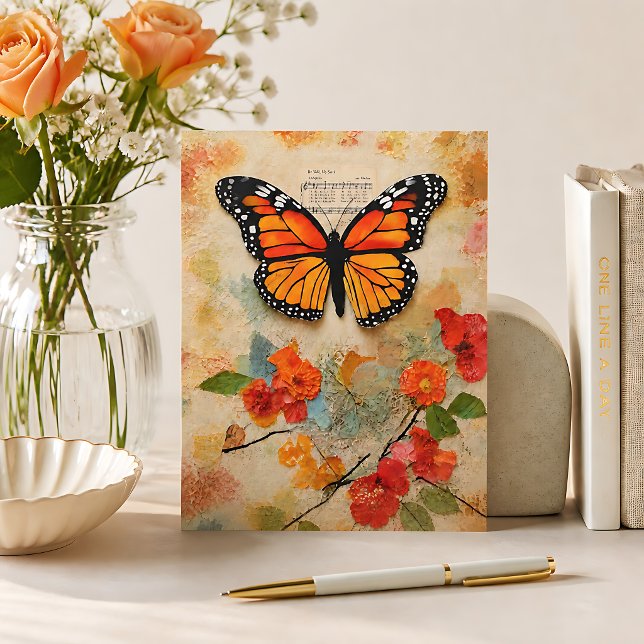 Carte Postale Papillon Monarque Mixte  (Créateur téléchargé)