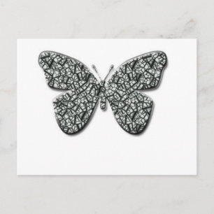 Carte Postale Papillon noir et blanc élégant