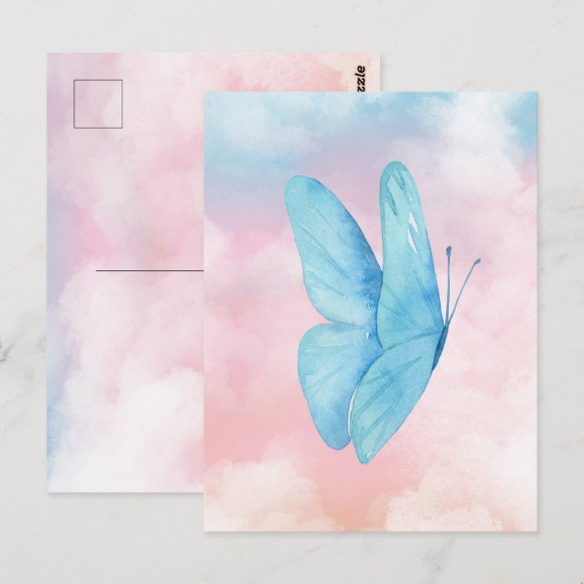 Carte Postale Papillon onirique esthétique (Devant / Derrière)