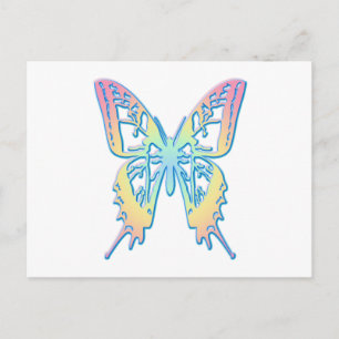 Carte Postale Papillon Pastel