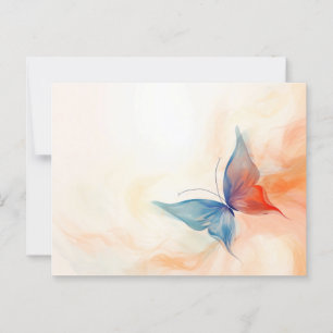 Carte Postale Papillon peinture abstraite