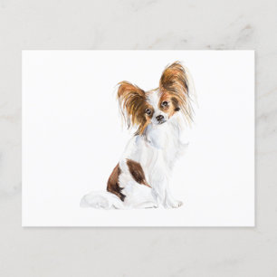 Carte Postale Papillon Portrait Watercolor
