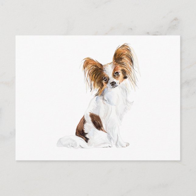 Carte Postale Papillon Portrait Watercolor (Devant)