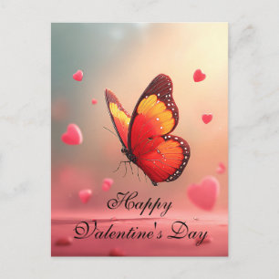 Carte Postale Papillon romantique pour la Saint-Valentin