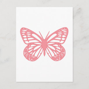 Carte Postale Papillon rose