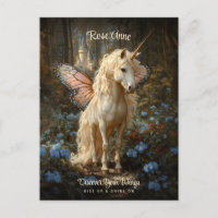Papillon rose Unicorn Fairyland Castle