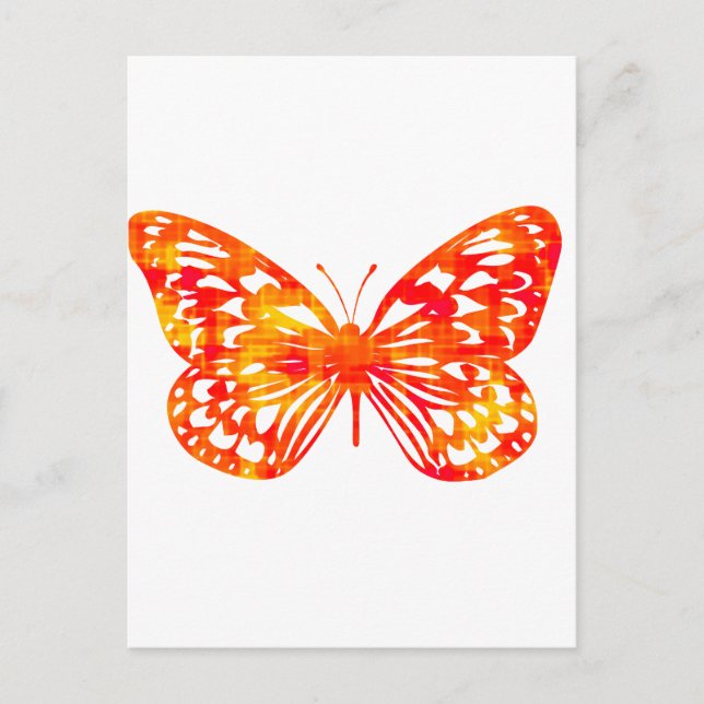 Carte Postale Papillon rouge (Devant)