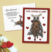 Papillon Rouge Drôle Romantique vers une Flamme An