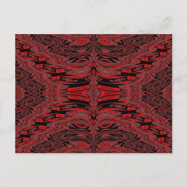 Carte Postale Papillon rouge Velvet (Devant)