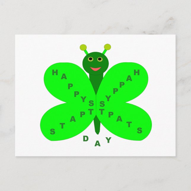 Carte postale papillon Saint Patrick (Devant)