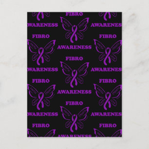 Carte postale Papillon/Sensibilisation...Fibro