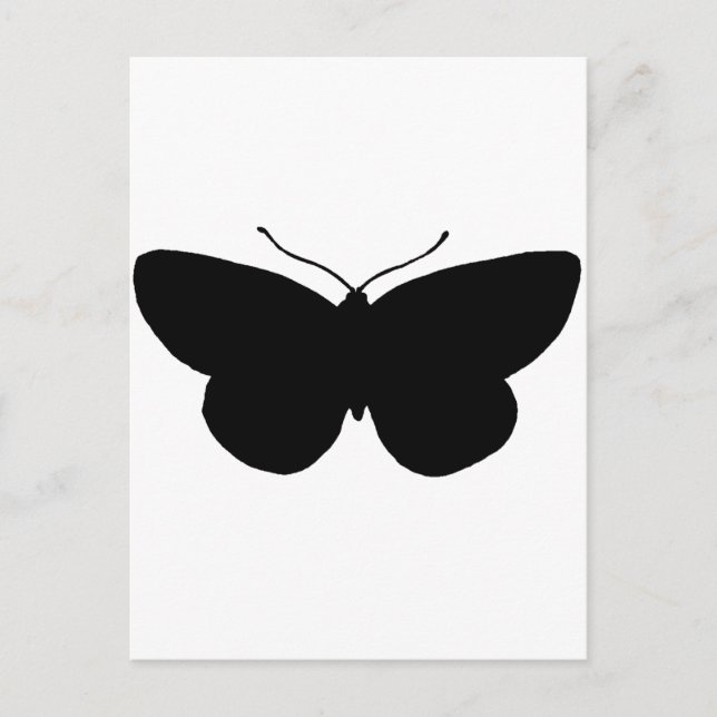 Carte Postale Papillon simple en noir (Devant)