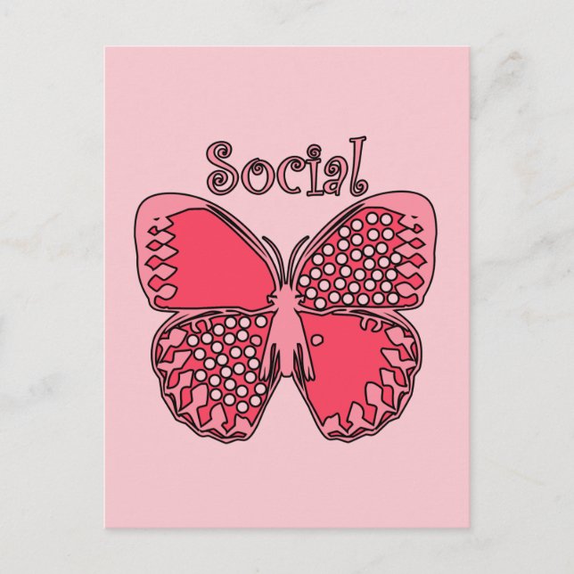 Carte Postale Papillon social (Devant)