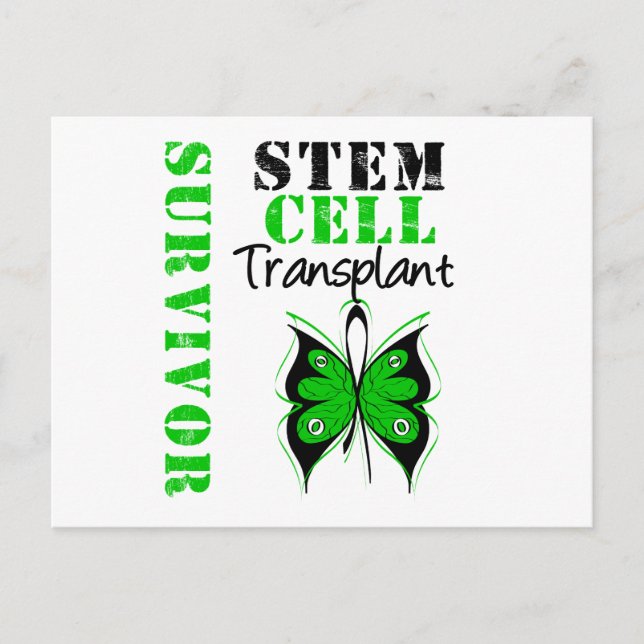 Carte Postale Papillon - Stem Cell Transplant Survivant (Devant)