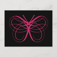 Papillon stylisé joli en rose