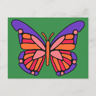 Carte postale papillon stylisée